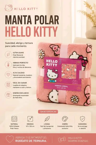 Plumón reversible Hello Kitty - miniatura 3