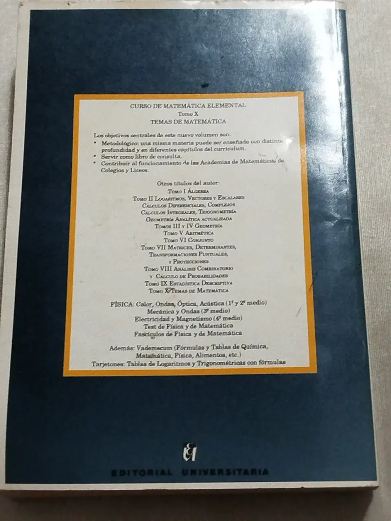 Libro Temas de Matemática Tomo X - 2