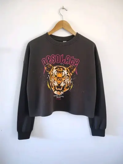 Polerón gris con tigre estampado - miniatura 1