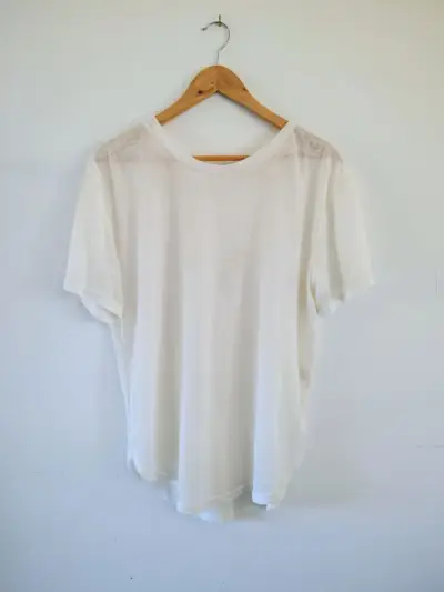 Polera blanca oversize - miniatura 1