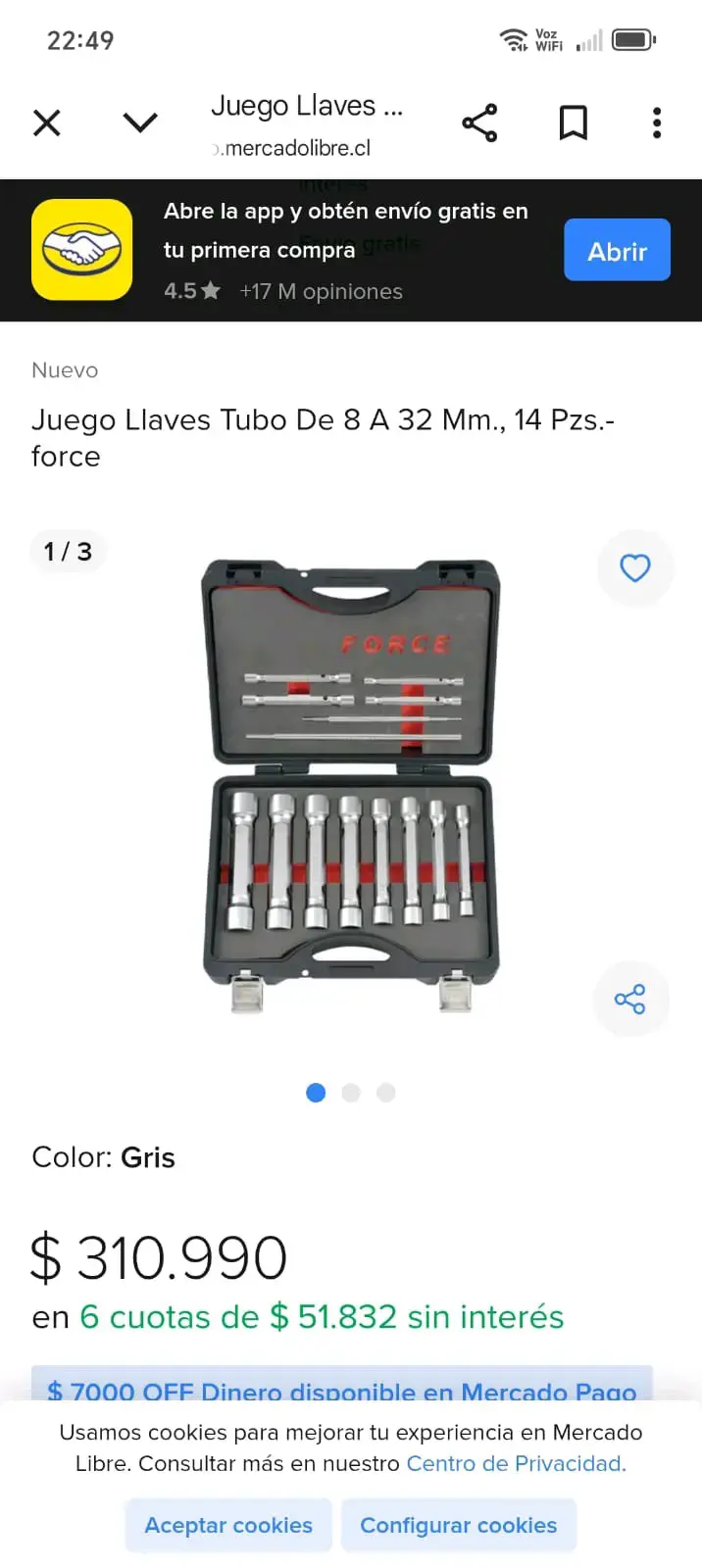 Set de llaves de tubo Force - 2