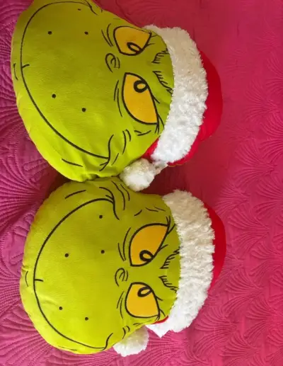 Corona navideña Grinch decorativa - miniatura 2