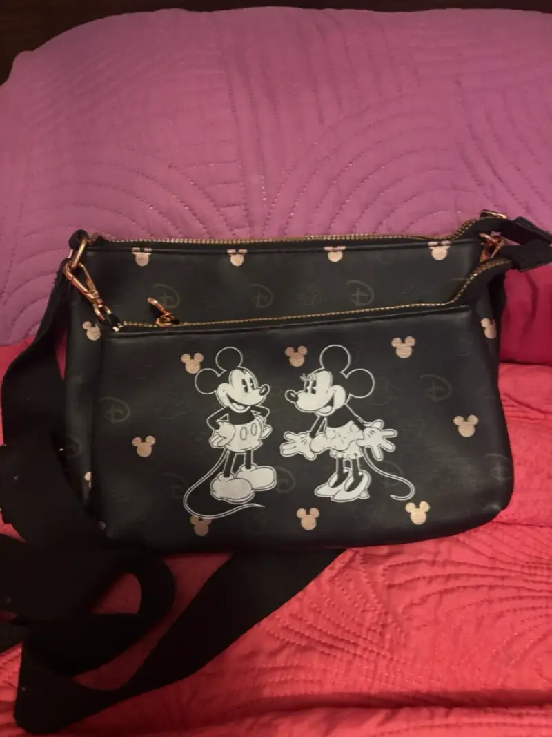 Bandolera Mickey y Minnie negra original - 1