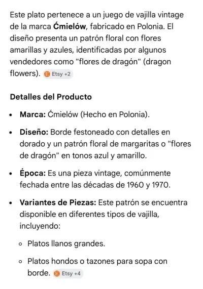 5 platos hondos antiguos polacos con diseño floral - miniatura 2