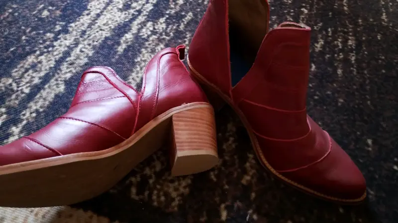 Botines rojos de cuero - 2