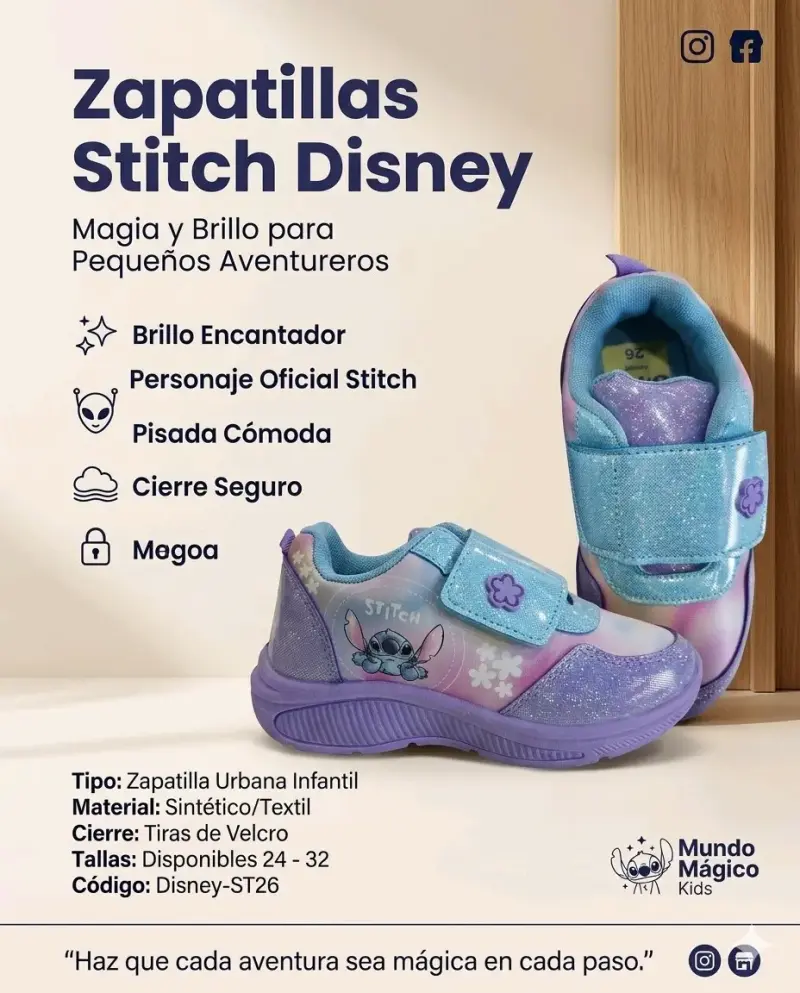 Zapatillas Stitch Disney niñas