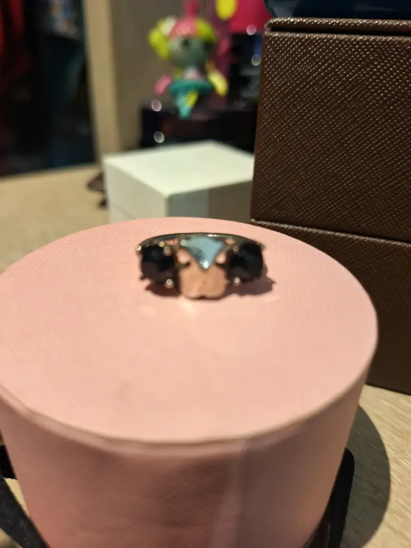 Anillo de plata con piedras onix tous original - 1
