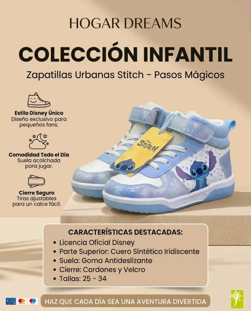 Zapatillas Urbanas Stitch para niñas