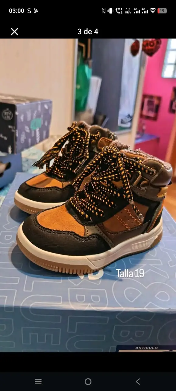 Botines para niños talla 19 - 2