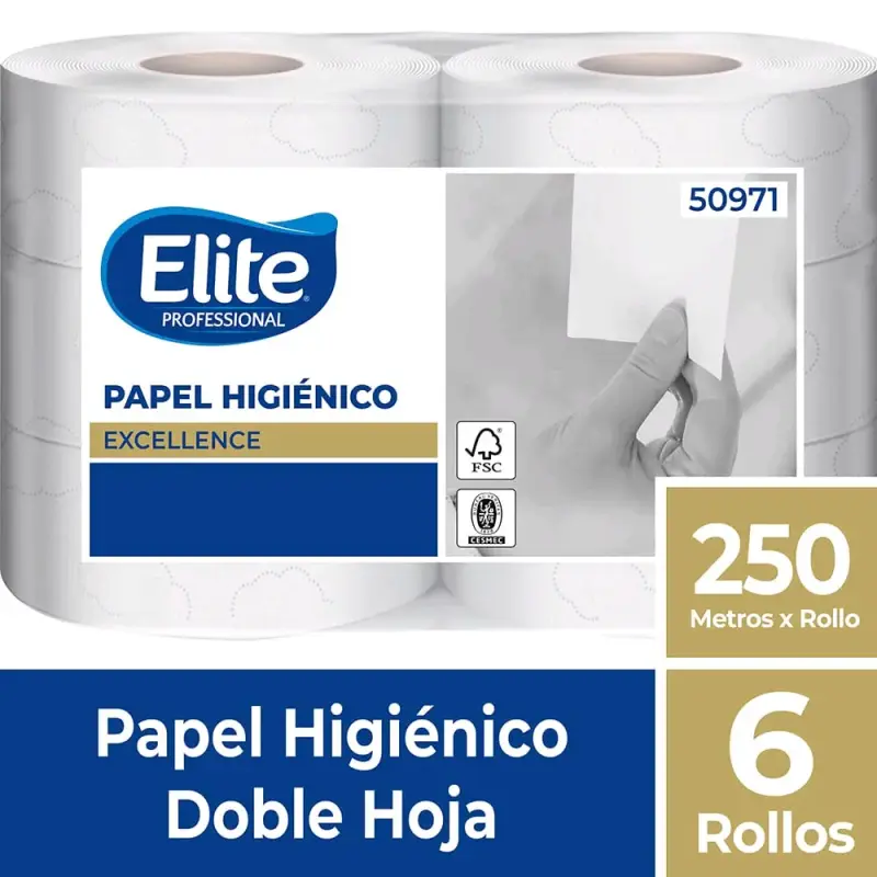 Papel higiénico Elite 6 rollos doble hoja
