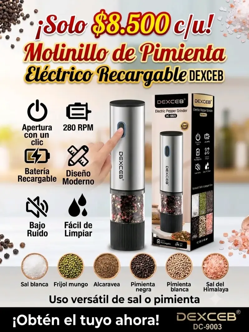 Molinillo de Pimienta Recargable