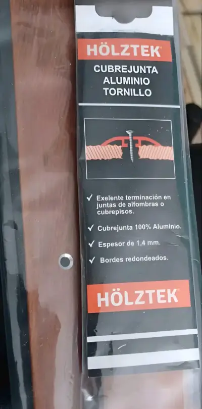 Cubrejunta aluminio cerezo 1m - miniatura 3
