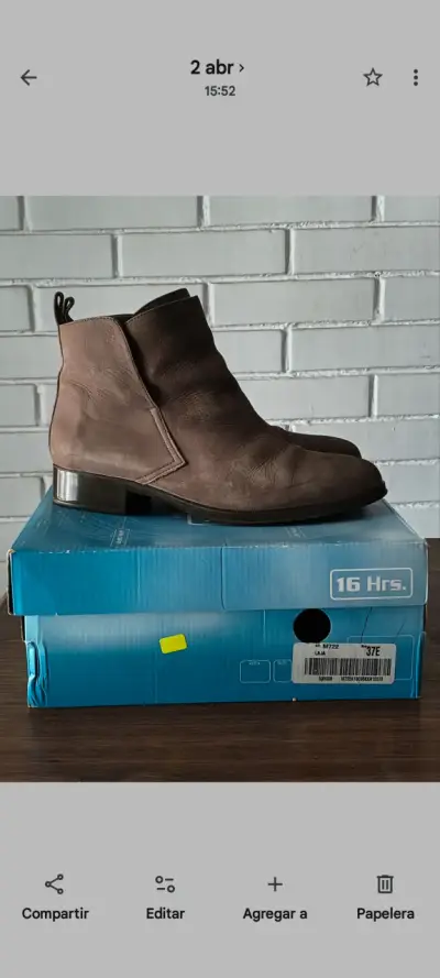 Botines marrones de cuero - miniatura 1