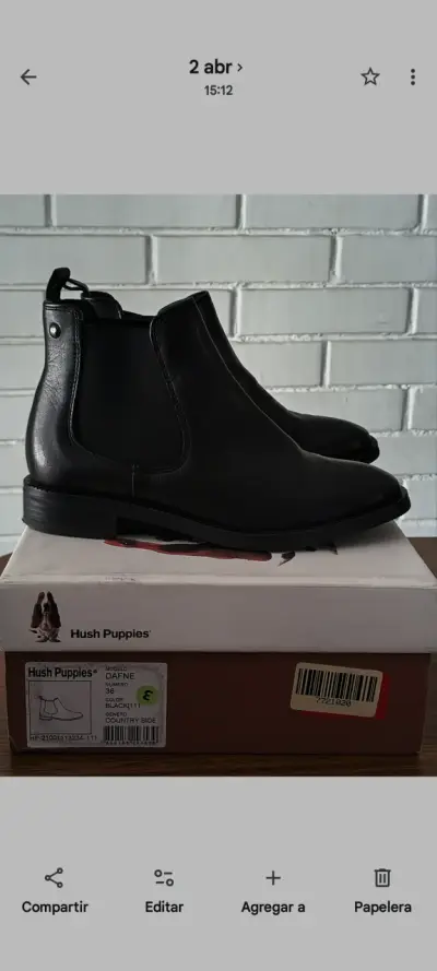 Botines negros Hush Puppies NRO 36 - miniatura 1