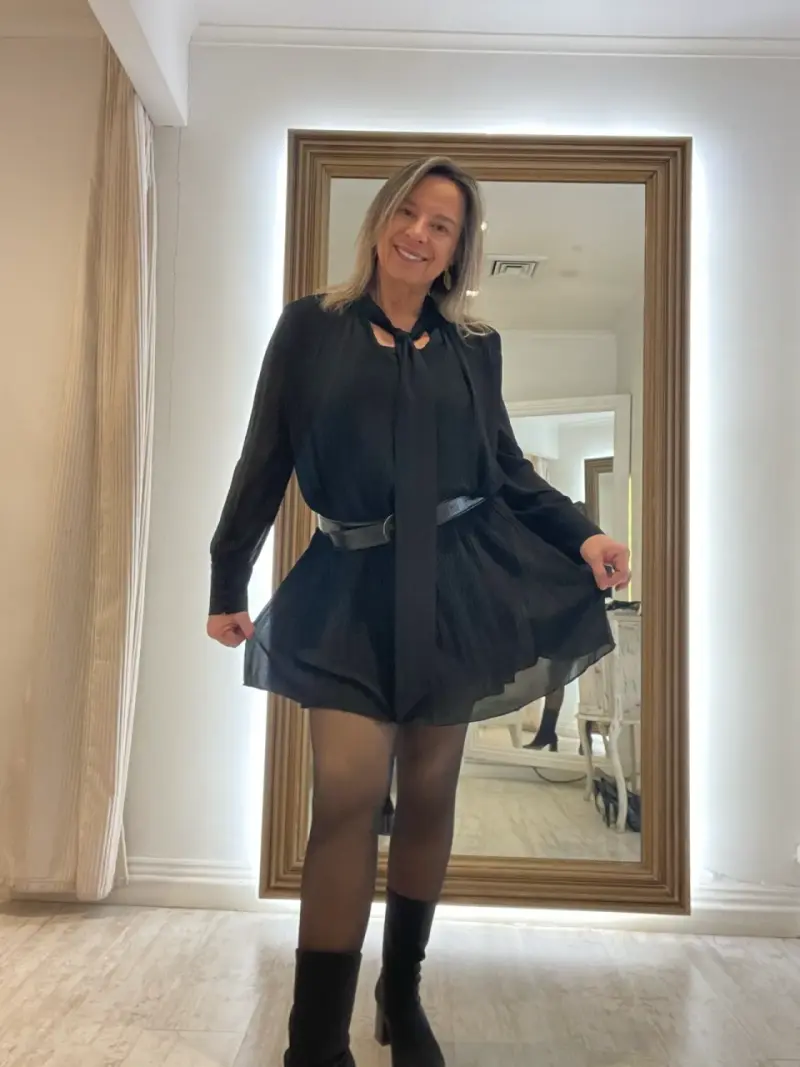 vestido negro elegante