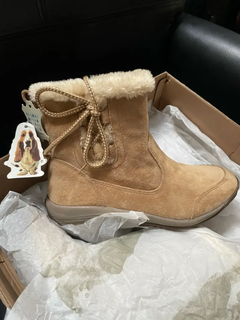 Botas de gamuza beige con forro, N35 - 2