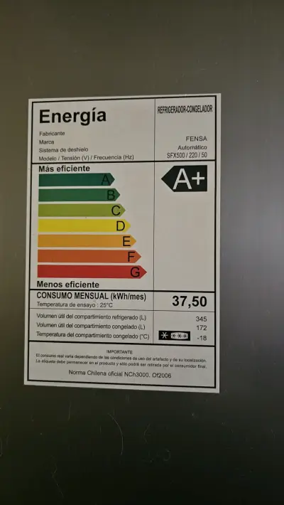 Refrigerador Fensa inox doble puerta - miniatura 2