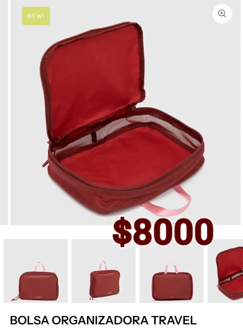 Bolsa organizadora roja nueva