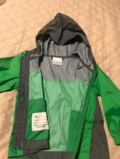 Chaqueta impermeable Columbia verde - miniatura 3