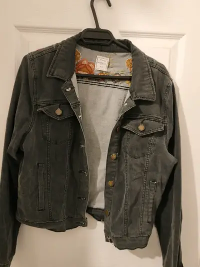 Chaqueta de mezclilla negra - miniatura 1
