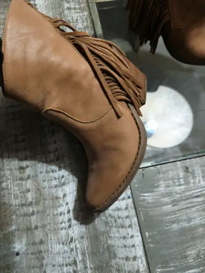 Botines marrones con flecos - miniatura 4