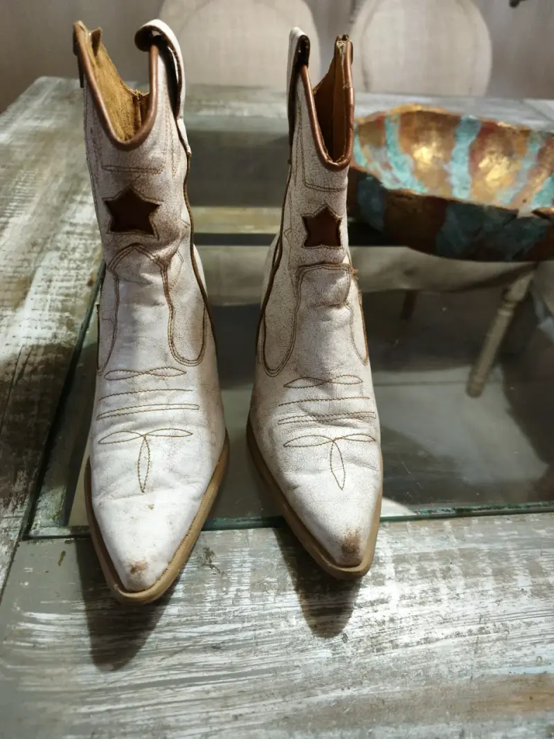 Botas vaqueras blancas - 4