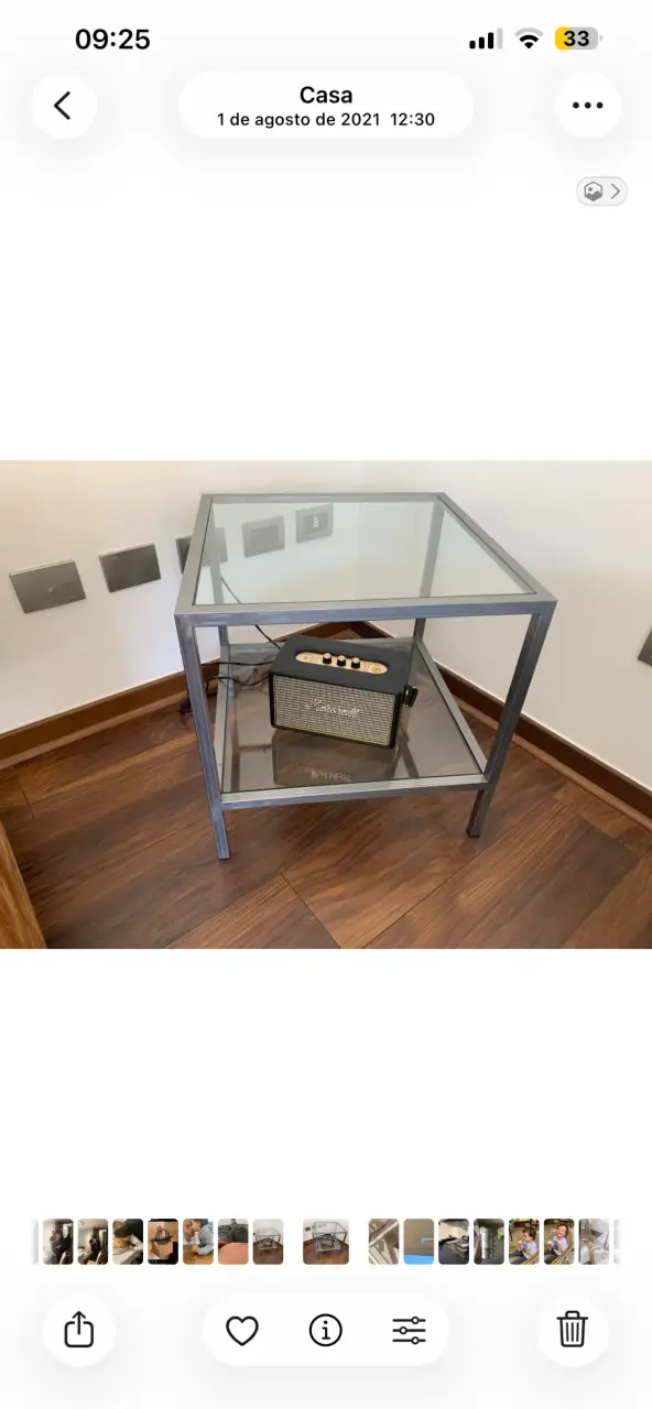 Mesa de vidrio cuadrada