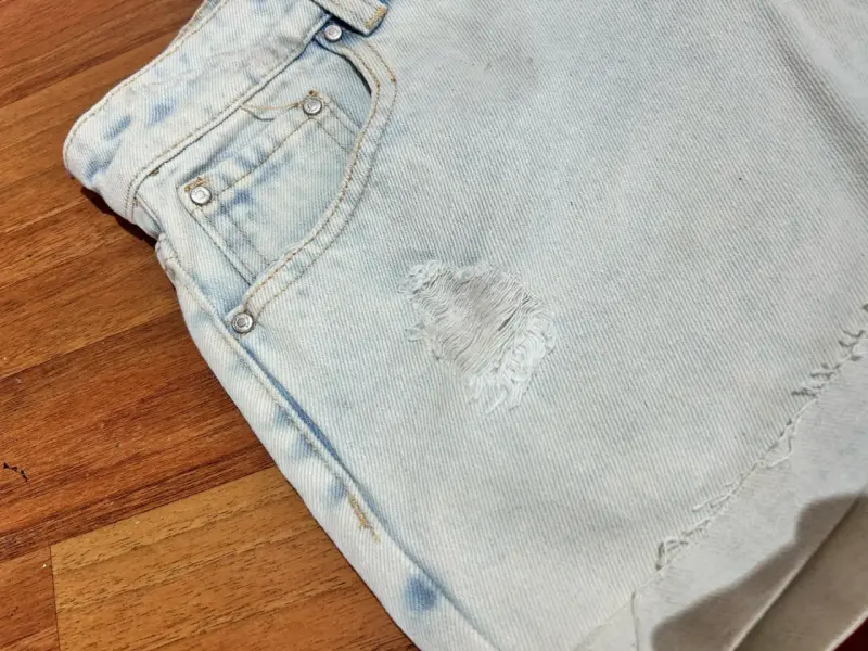 Shorts de mezclilla azul claro - 2