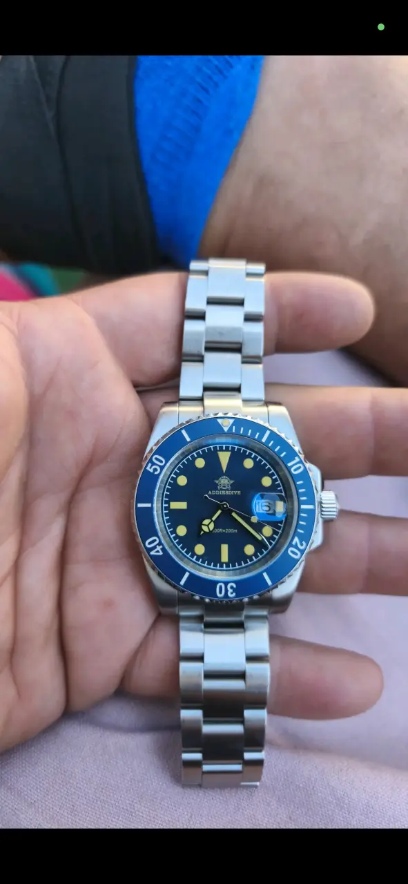 Reloj de buceo azul acero - 1