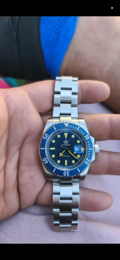 Reloj de buceo azul acero - miniatura 1