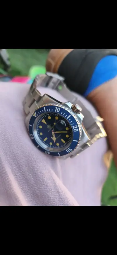 Reloj de buceo azul acero - miniatura 2