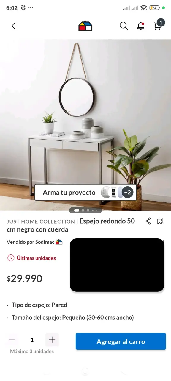 Espejo redondo con cuerda - 2
