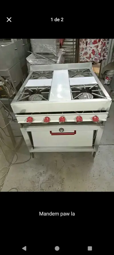 Cocina industrial 4 quemadores - miniatura 2
