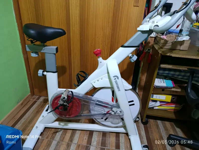 Bicicleta estática Centuret blanca