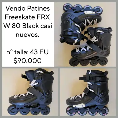 Patines en línea Freeskate FRX W 80 Black - miniatura 1