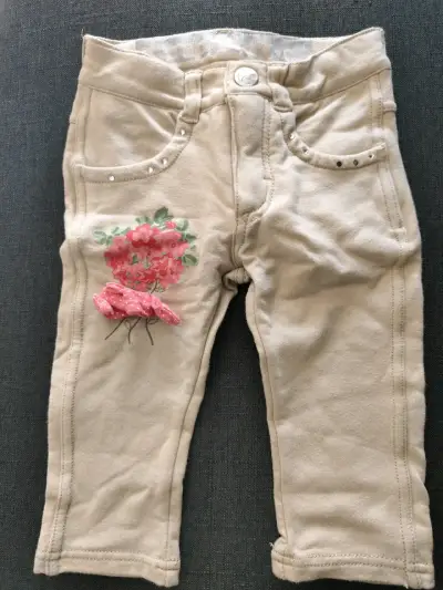 Pantalones beige para niñas - miniatura 1