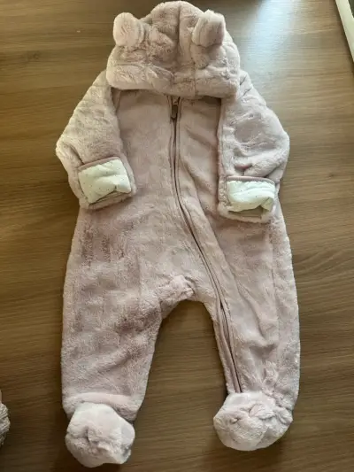 Enterito de polar rosado para bebé - miniatura 1