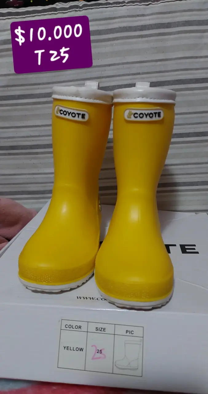 Botas de lluvia amarillas Coyote