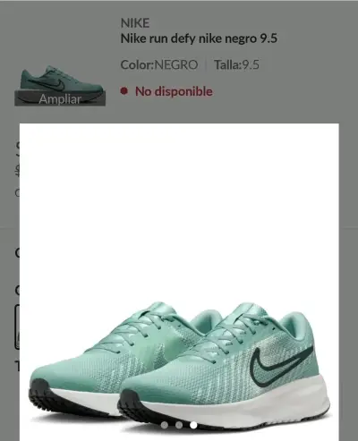 Zapatillas Nike Run Defy verde - miniatura 1