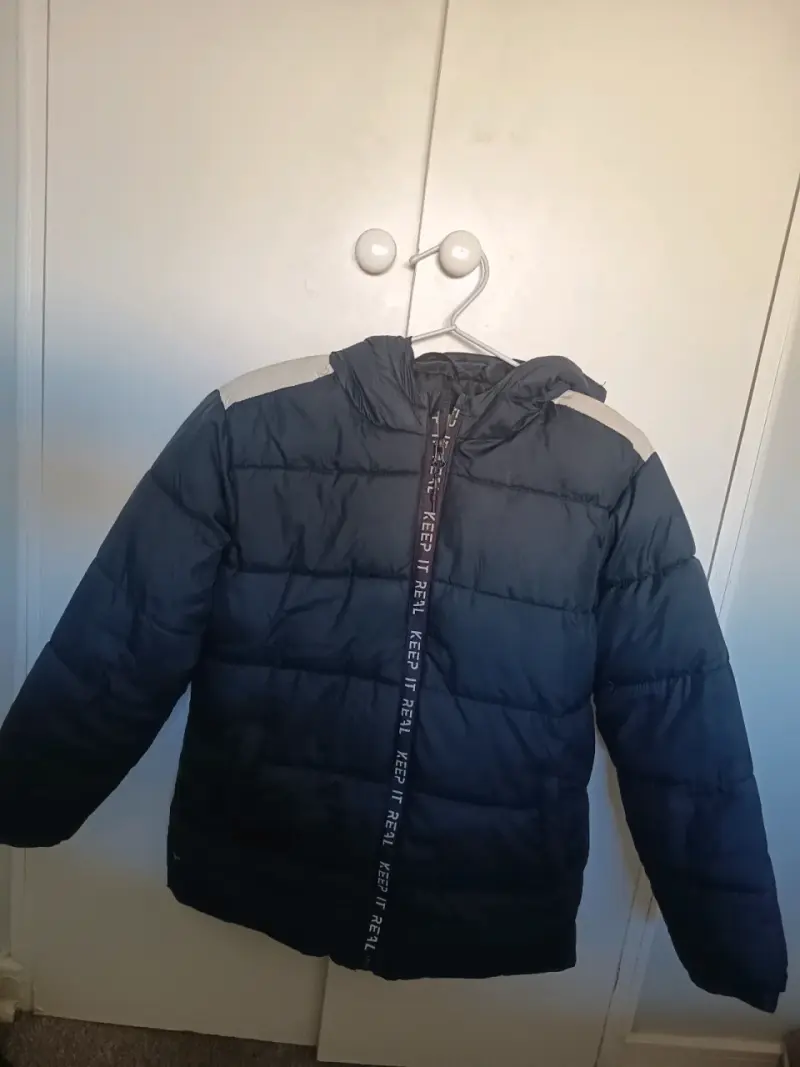 Parka azúl acolchada - 1