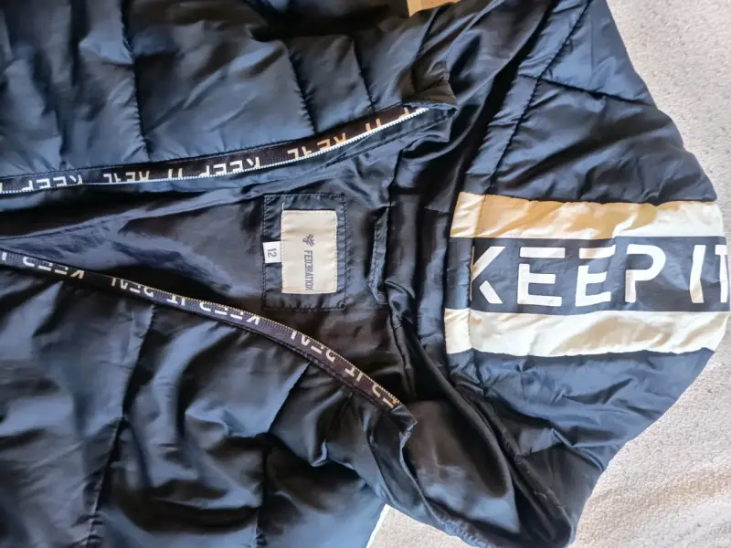 Parka azúl acolchada - 3
