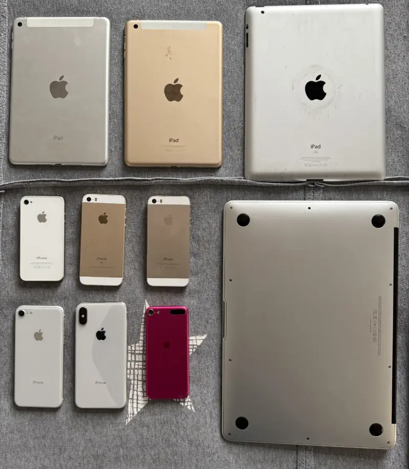Lote de dispositivos Apple usados - 2
