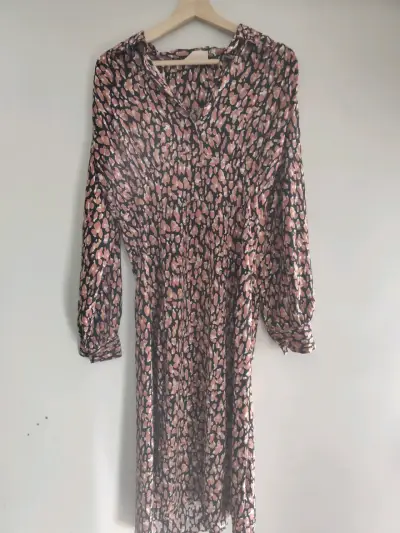 Vestido largo estampado animal print - miniatura 1