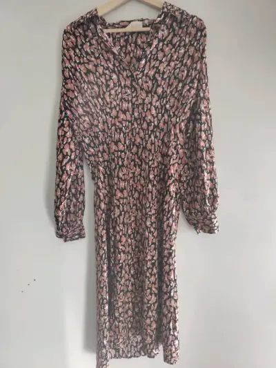 Vestido largo estampado animal print - miniatura 2