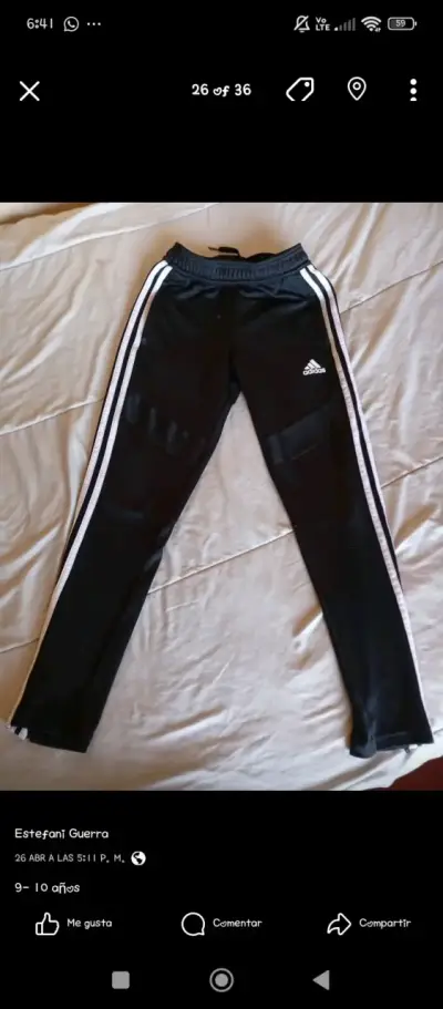 Pantalones deportivos negros para niño - miniatura 1
