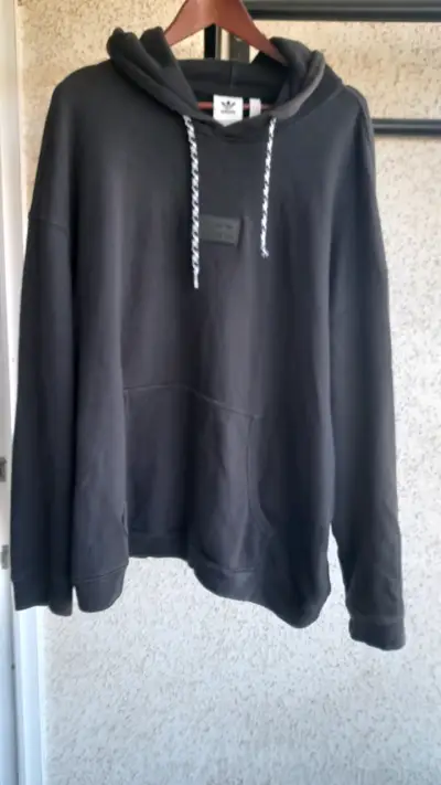 Polerón negro con capucha Adidas - miniatura 1
