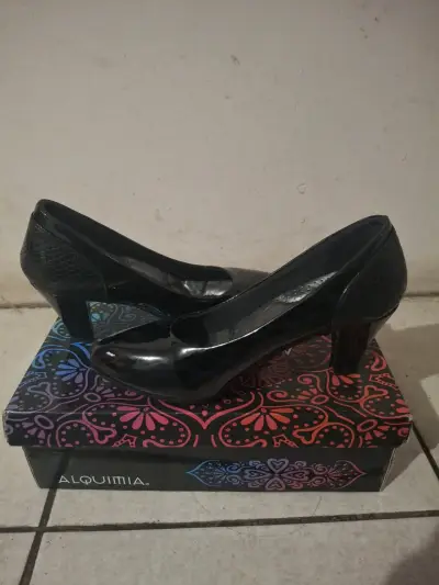 Zapatos de taco negro Alquimia - miniatura 2