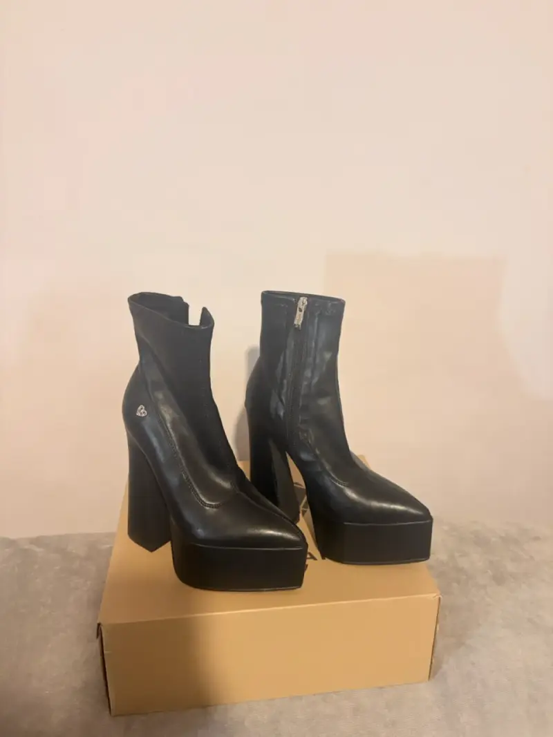 Botines negros de plataforma - 4