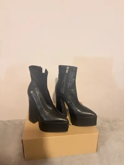 Botines negros de plataforma - miniatura 4