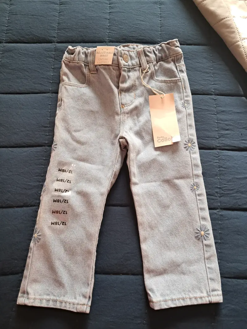 Pantalones bebé denim ajustables - 1
